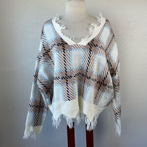 Just Polly Cropped Pullover Sweater Top Size XL EUC